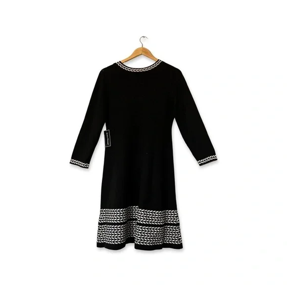 Printed-Trim Sweater Dress - Picture 3 of 12